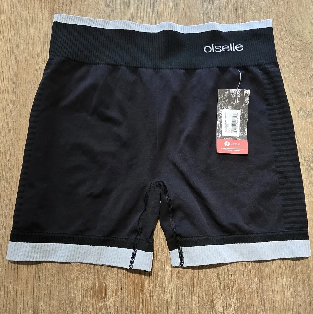 Oiselle Womens Seamless Racer‎ Long Athletic Shorts Pickelball Outdoor sz L NWT